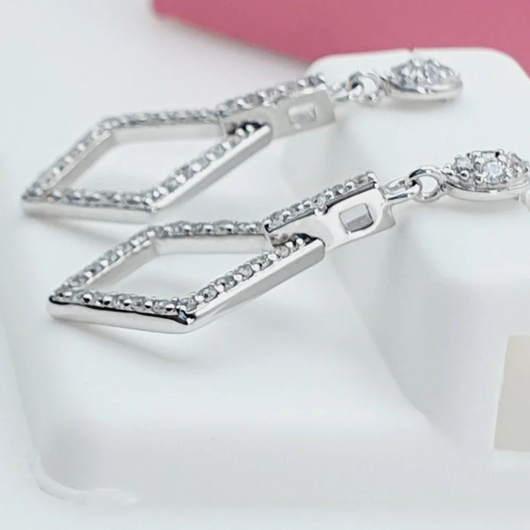 - "925 Sterling Silver Cubic Zirconia Earrings, U19254683 - Picture 8 of 10